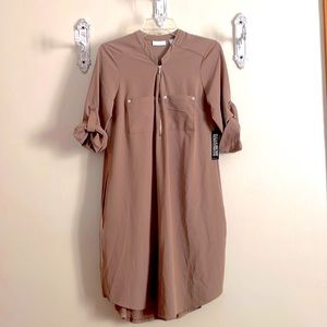 New York and company nude/tan tunic dress